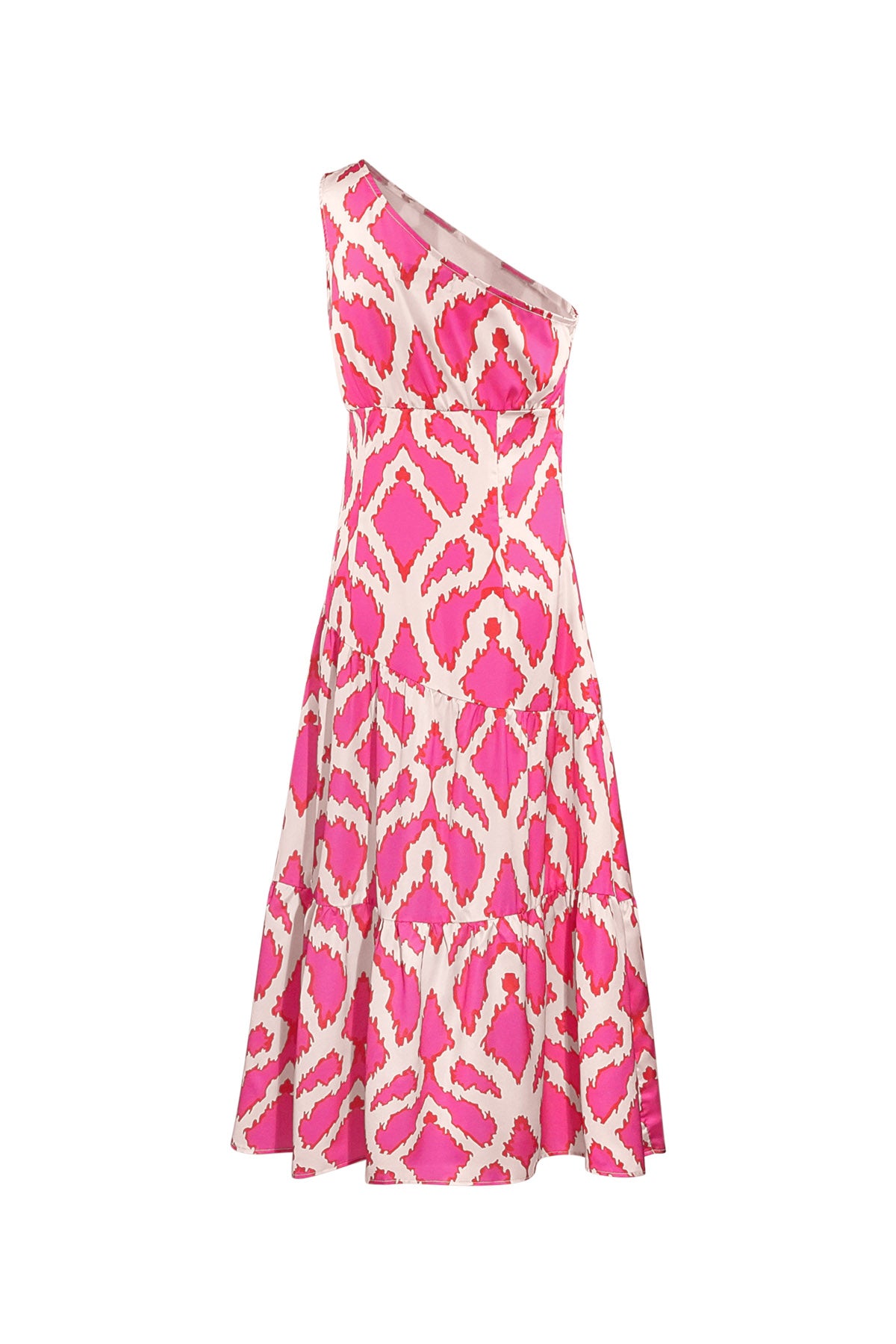 Robe femme d’été imprimé tropical asymétrique