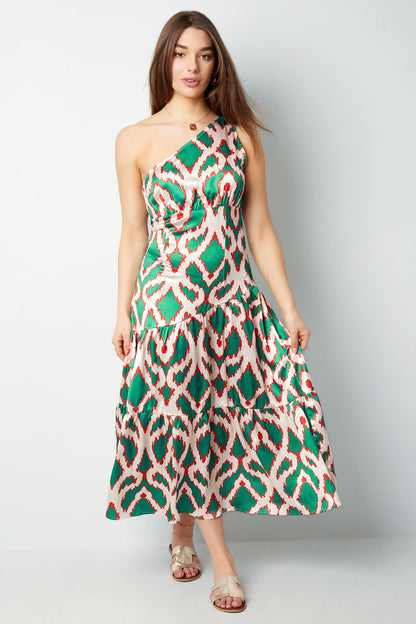 Robe femme d’été imprimé tropical asymétrique