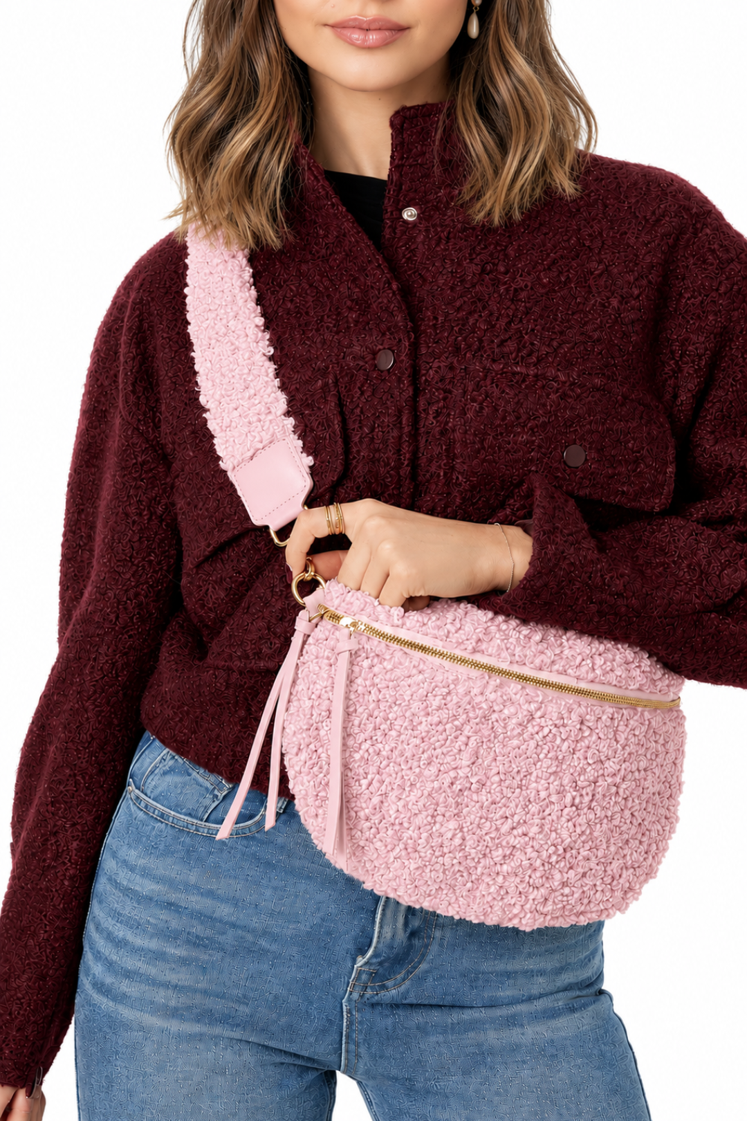 Sac Banane Teddy Rose