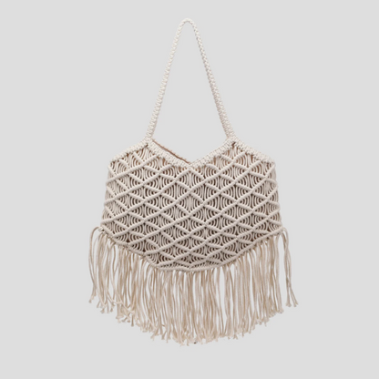 Sac à main en crochet avec franges