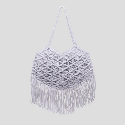 Sac à main en crochet avec franges