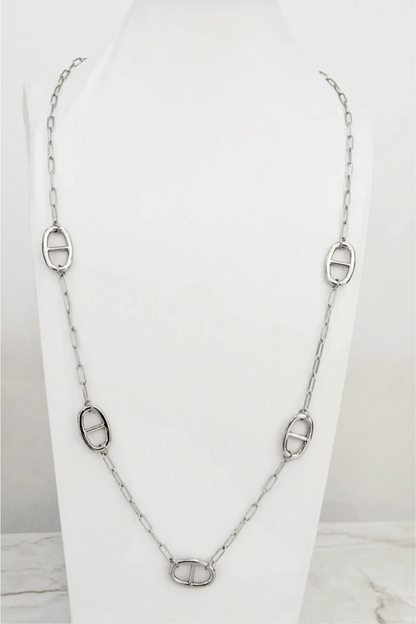 Sautoir en Acier Inoxydable Chaîne Maillons Ovales 