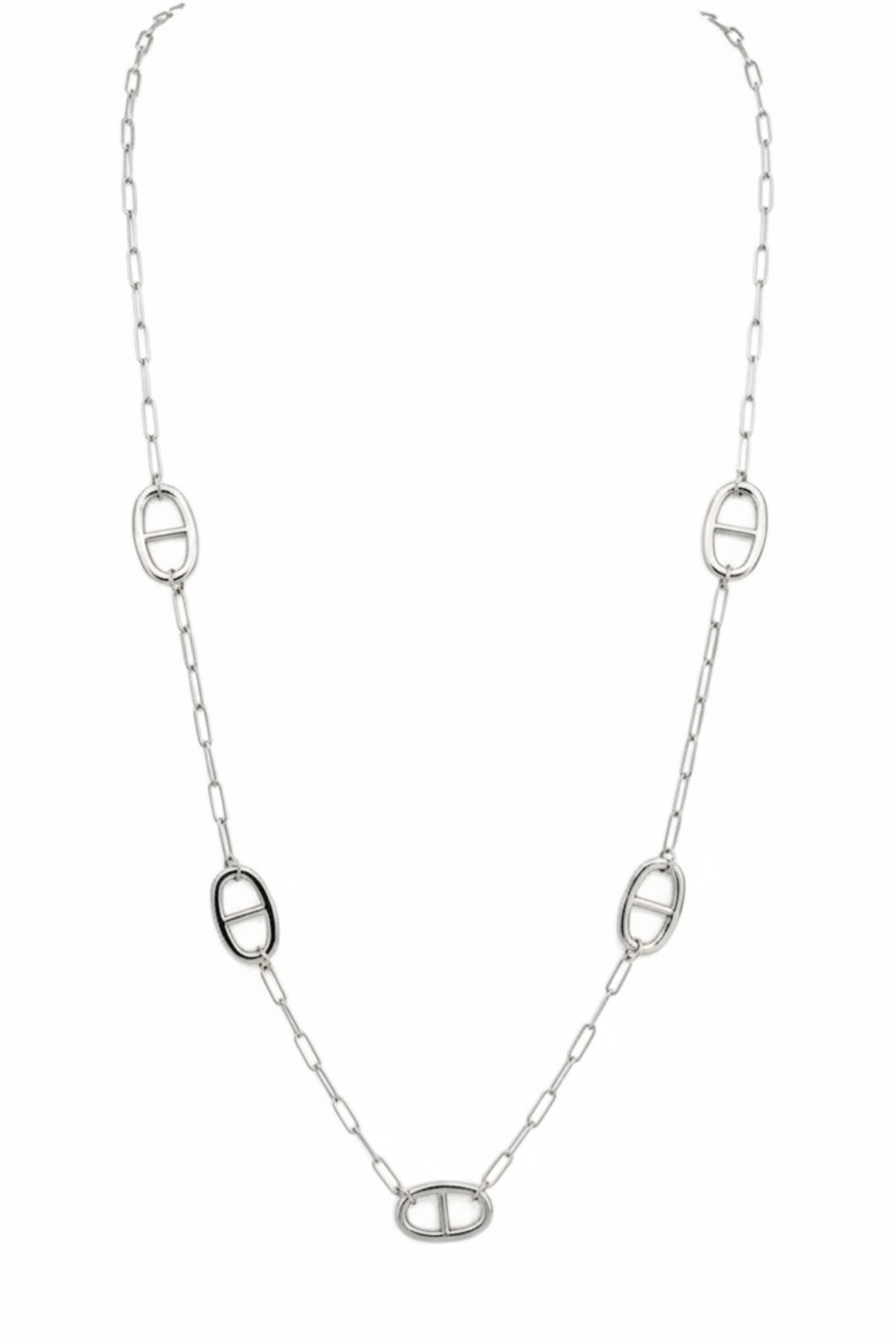 Sautoir en Acier Inoxydable Chaîne Maillons Ovales 