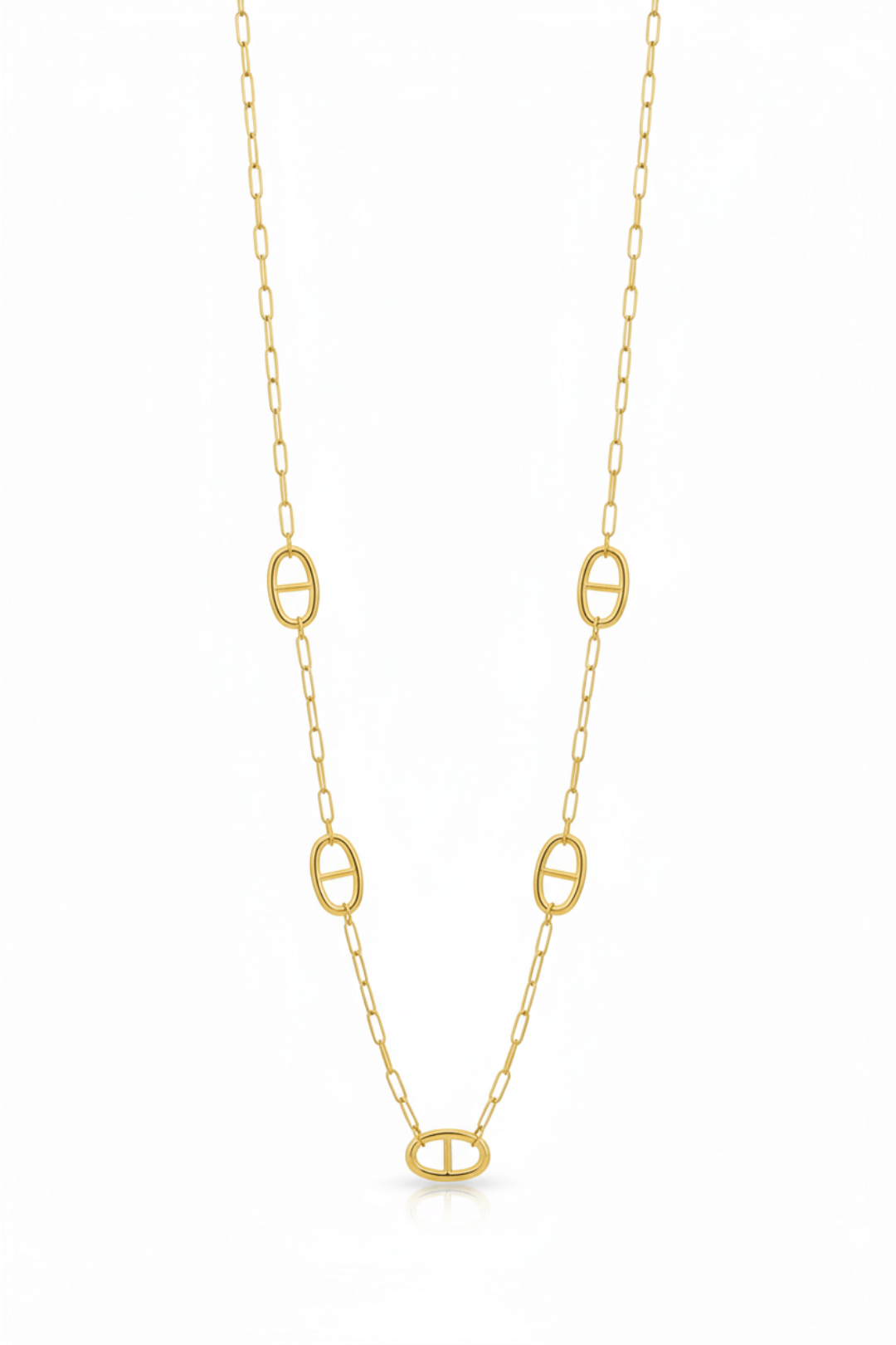 Sautoir en Acier Inoxydable Chaîne Maillons Ovales 