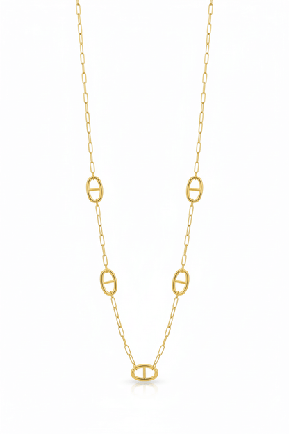 Sautoir en Acier Inoxydable Chaîne Maillons Ovales 