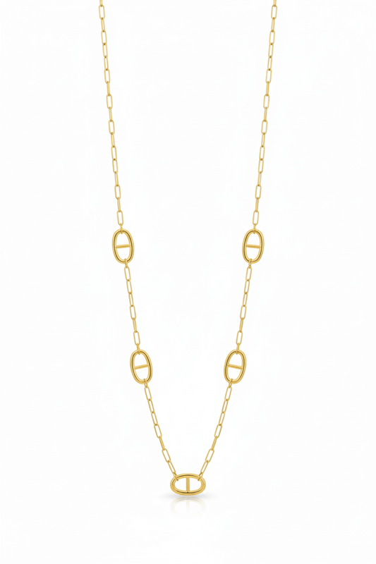 Sautoir en Acier Inoxydable Chaîne Maillons Ovales 