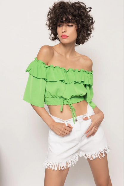 Short d'été en jean taille haute pour femme