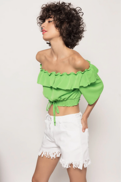 Short d'été en jean taille haute pour femme