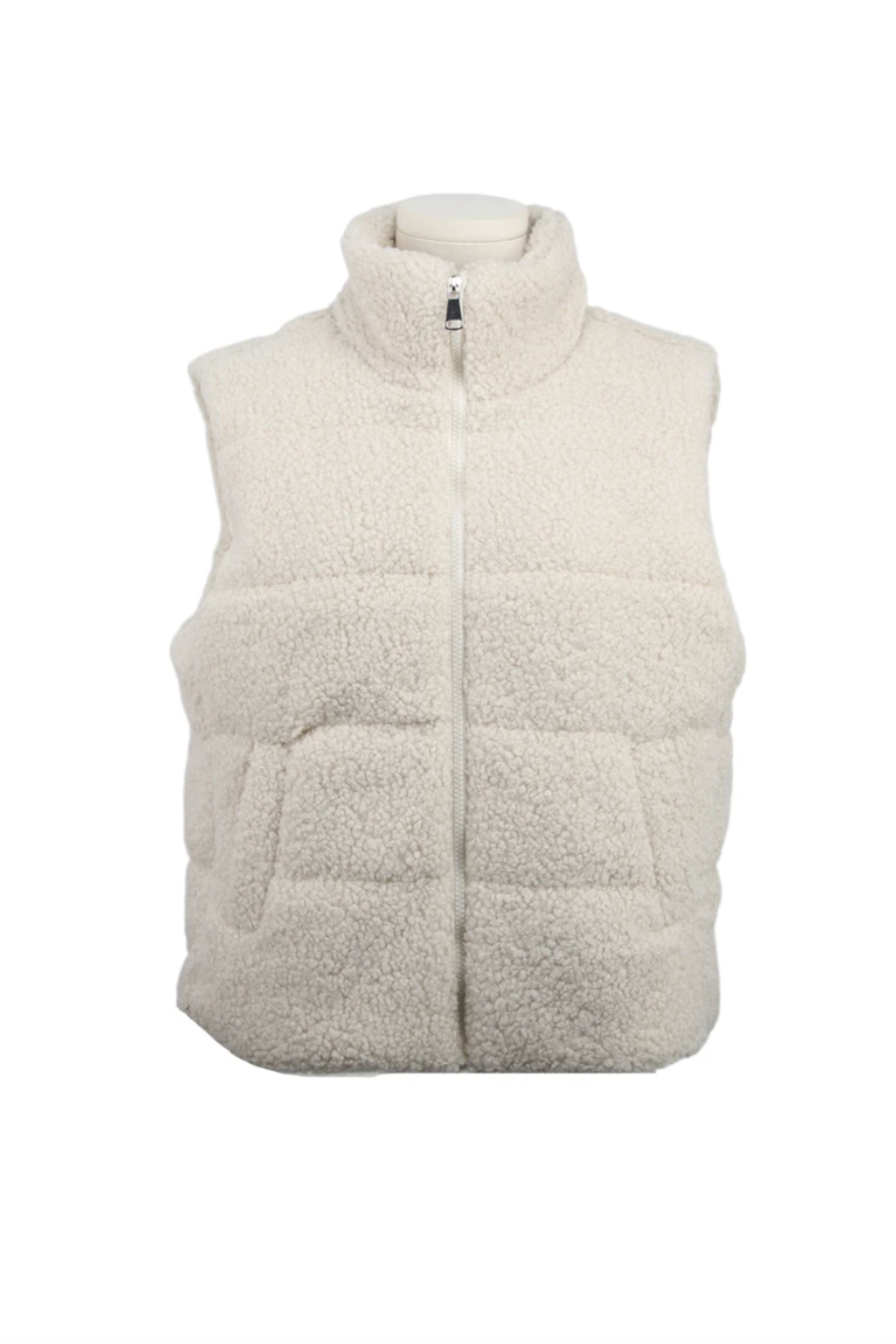 Veste Sans Manches Effet Peau de Mouton