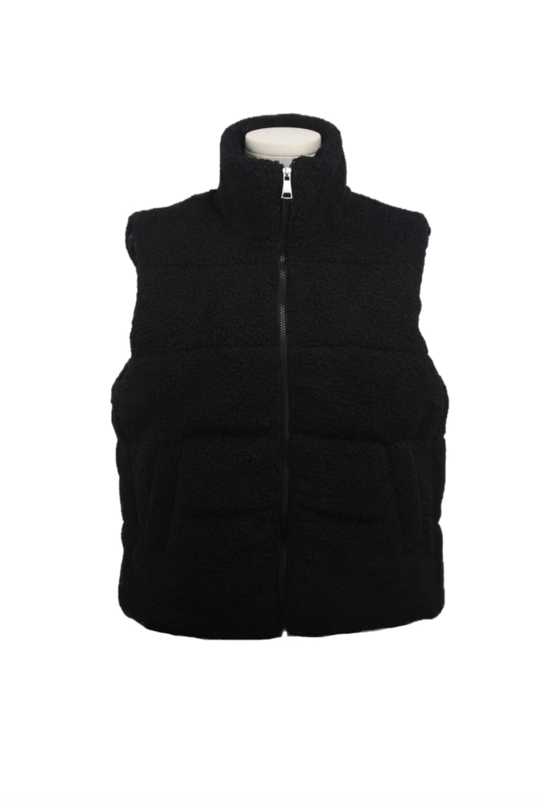 Veste Sans Manches Effet Peau de Mouton