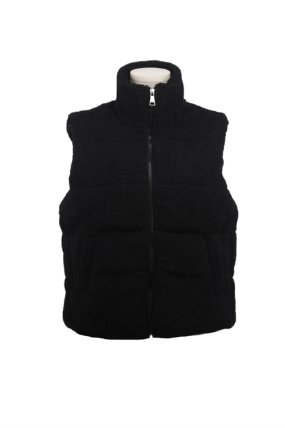 Veste Sans Manches Effet Peau de Mouton