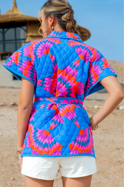 Veste sans manches avec ceinture