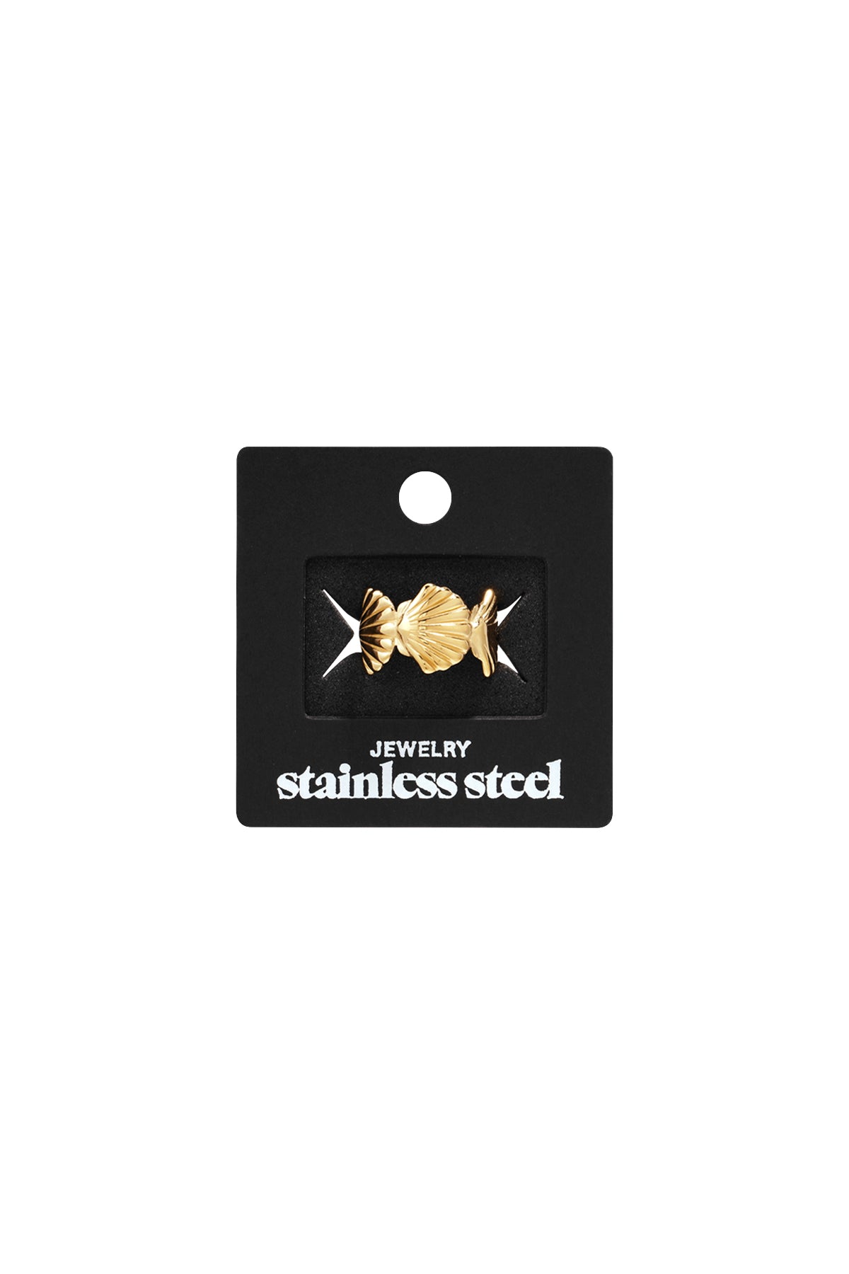 Packaging bague coquillages acier inoxydable stainless steel