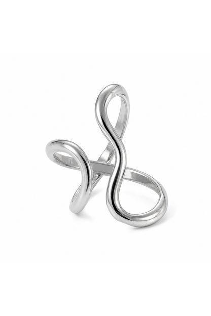 bague argenté acier inoxydable