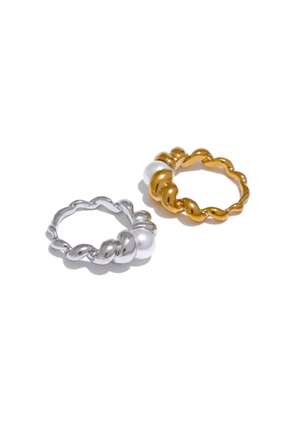 bague perle femme