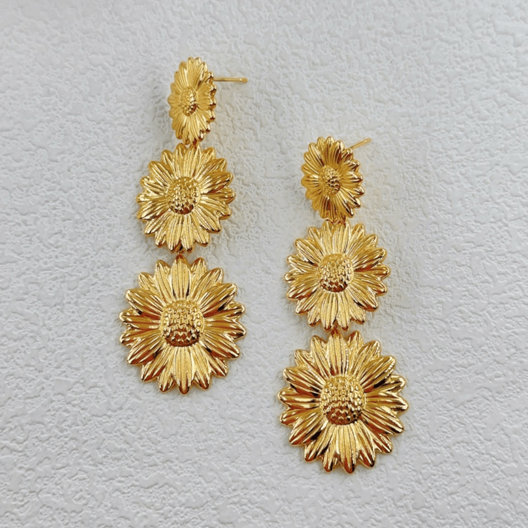Boucles d'oreilles marguerite