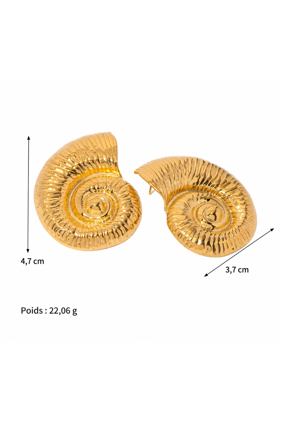 boucles d'oreilles coquillage marin femme