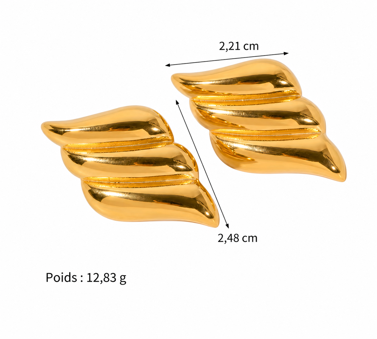 boucles d'oreilles acier inoxydable femme