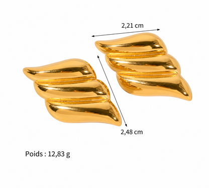 boucles d'oreilles acier inoxydable femme