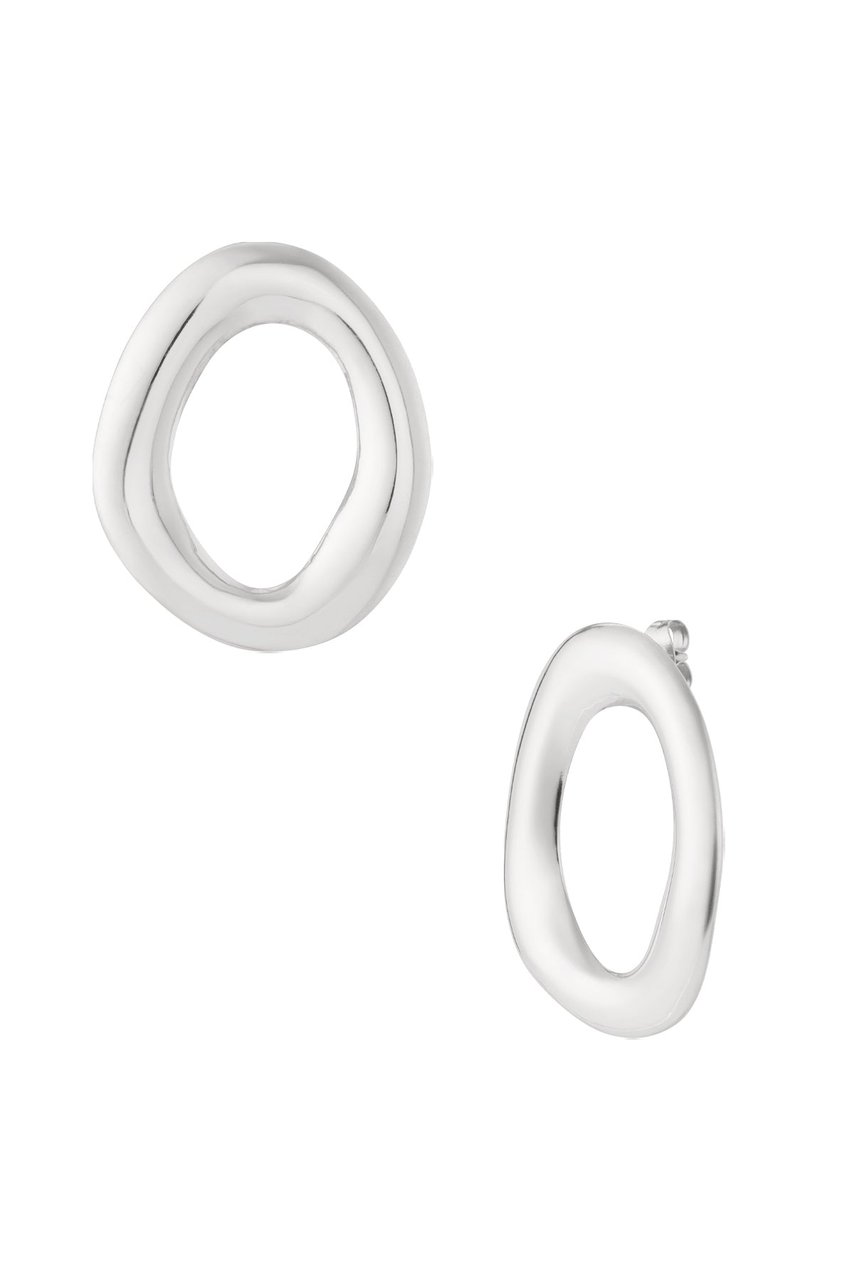 boucles d’oreilles ovales acier inoxydable hypoallergéniques
