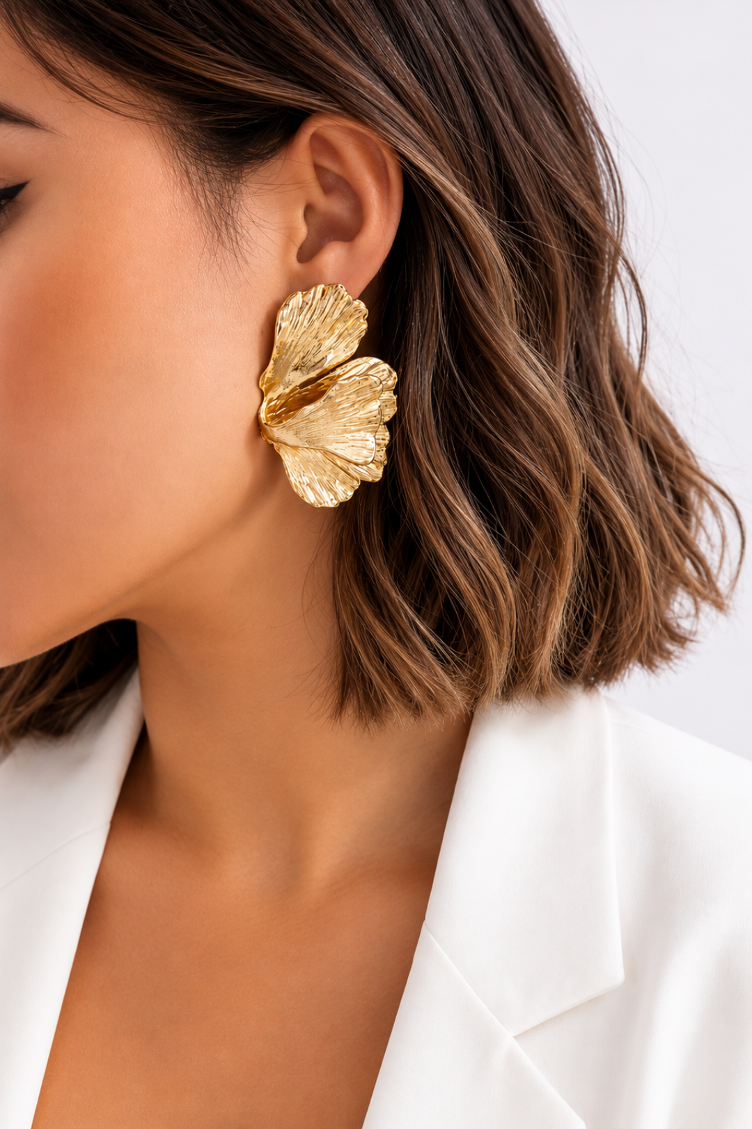 Boucles d'oreilles pétales de fleurs