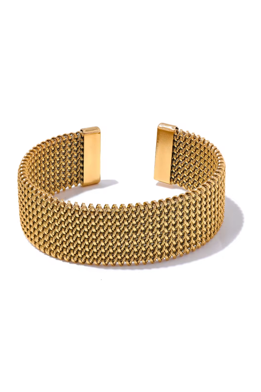 bracelet-acier-femme-maille-tresse