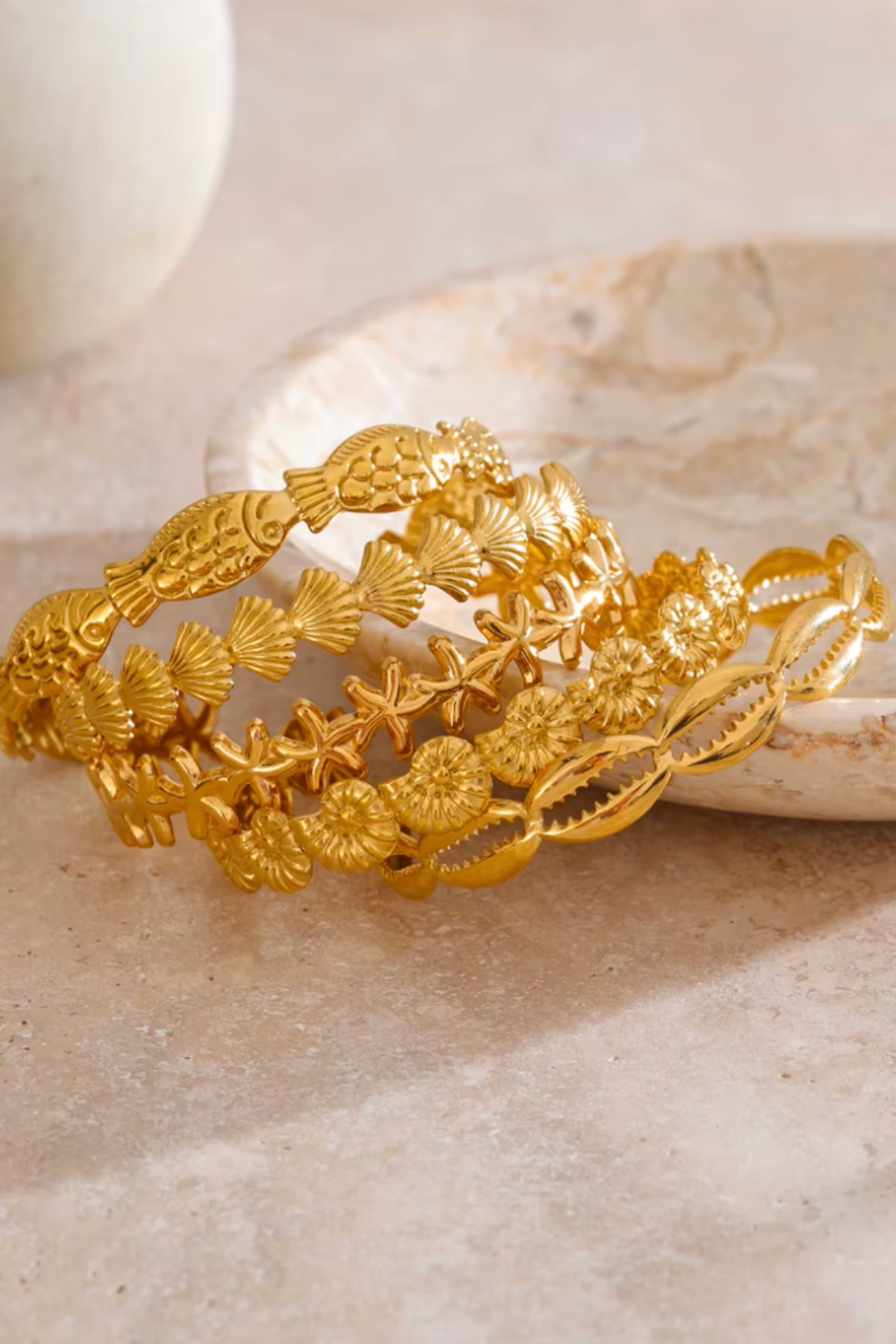 bracelet ouvert femme acier inoxydable résistant à l’eau
