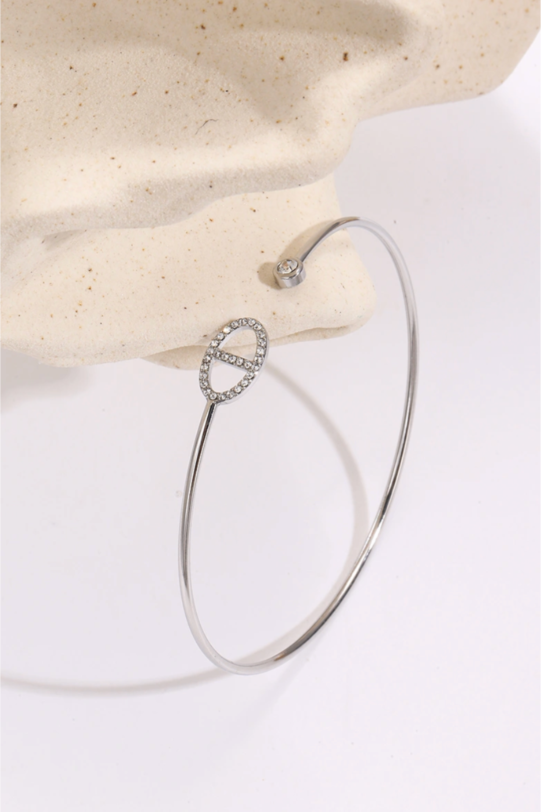 bracelet élégant en acier inoxydable ouvert