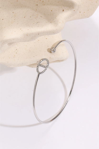 bracelet élégant en acier inoxydable ouvert