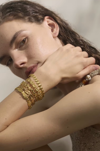 bracelet doré ajustable poignet femme tendance