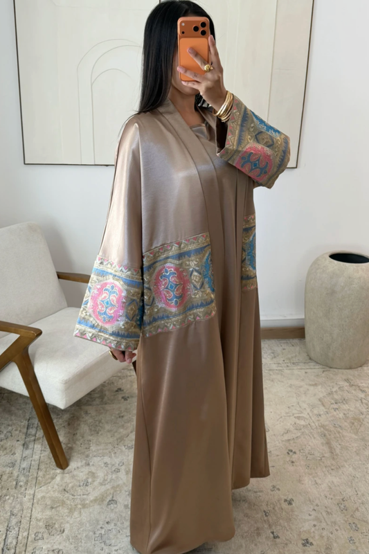 ensemble abaya deux pièces pour ramadan et eid