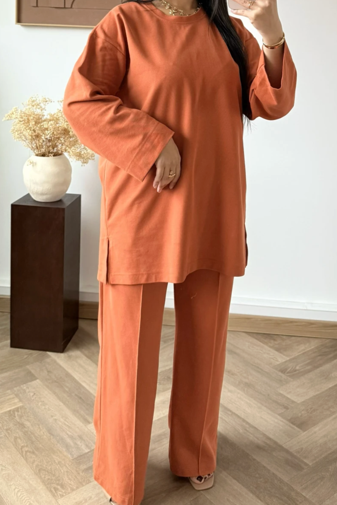 ensemble pantalon tunique femme voilée