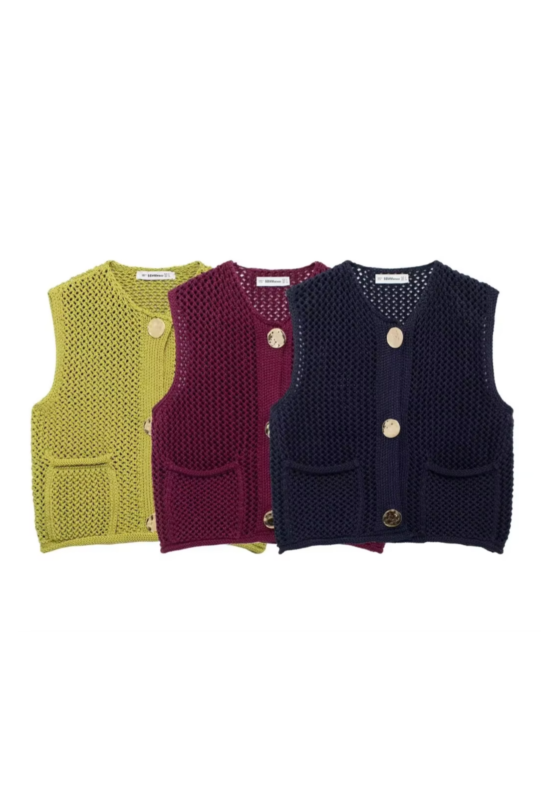 gilet en maille sans manches femme