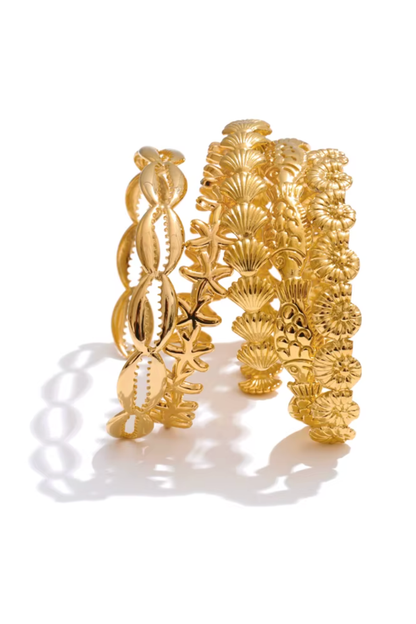 bracelet jonc doré élégant pour femme