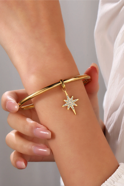 jonc acier inoxydable avec étoile polaire