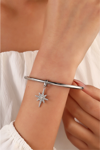 Jonc en acier inoxydable étoile polaire