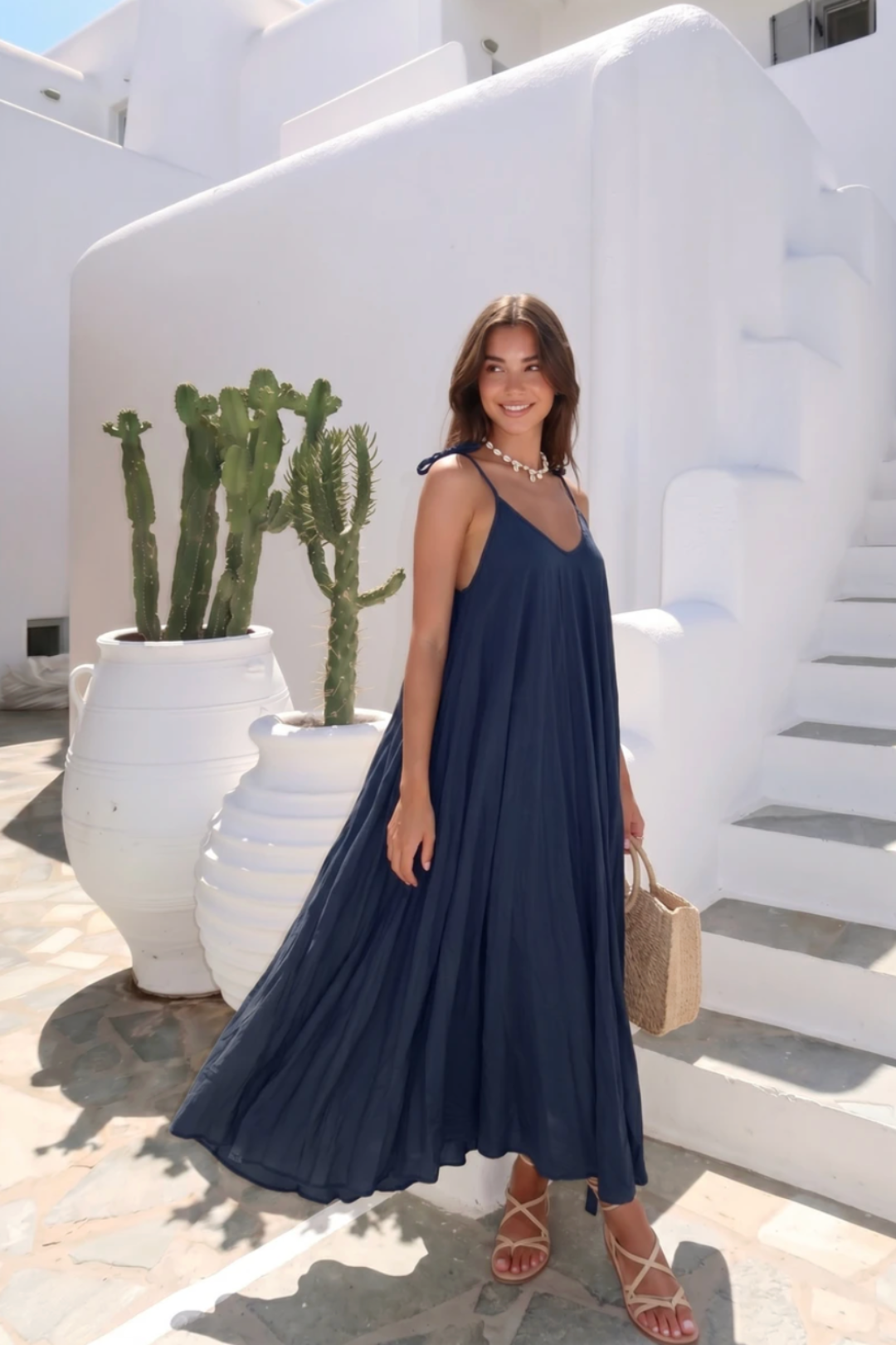 robe longue bleu