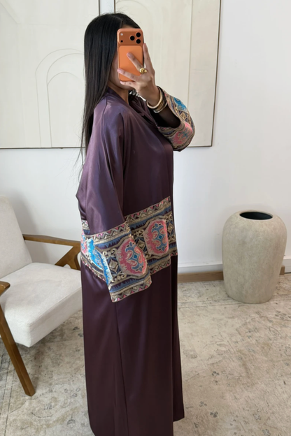 abaya brodée deux pièces